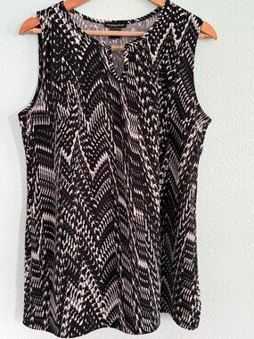 Intriguing Threads Sleeveless Tunic Size Large